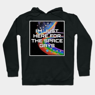 I'm Just Here for the Space Gays Sci-Fi Convention Commission Hoodie